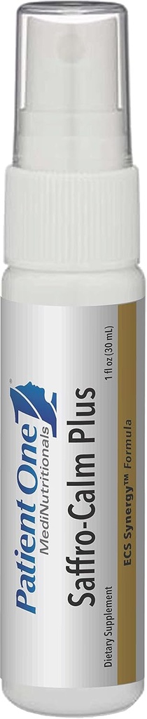 Pacjent One Saffro- Calm Plus Xi124; Suplement do natrysku doustnego w celu wsparcia pozytywnych nastrojów i zdrowej reakcji na stres * Xi124; z Saffron i Echinacea Xi124; 1 fl oz