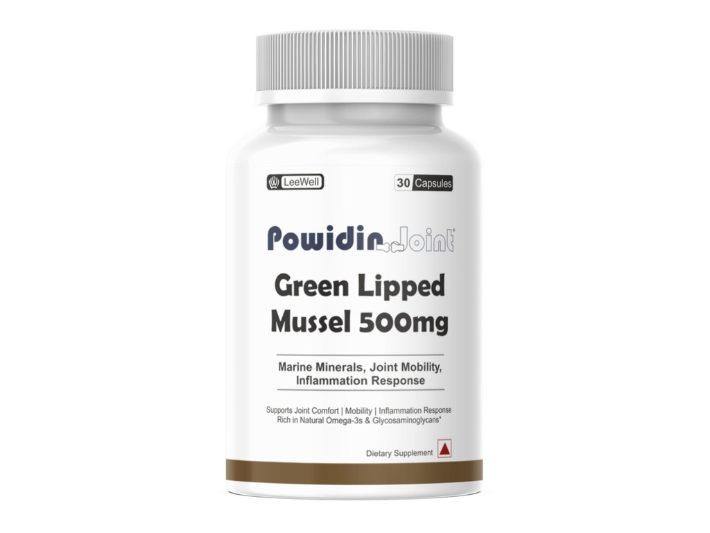 Green Lipped Mussel 500mg Supplement, 30 Capsules
