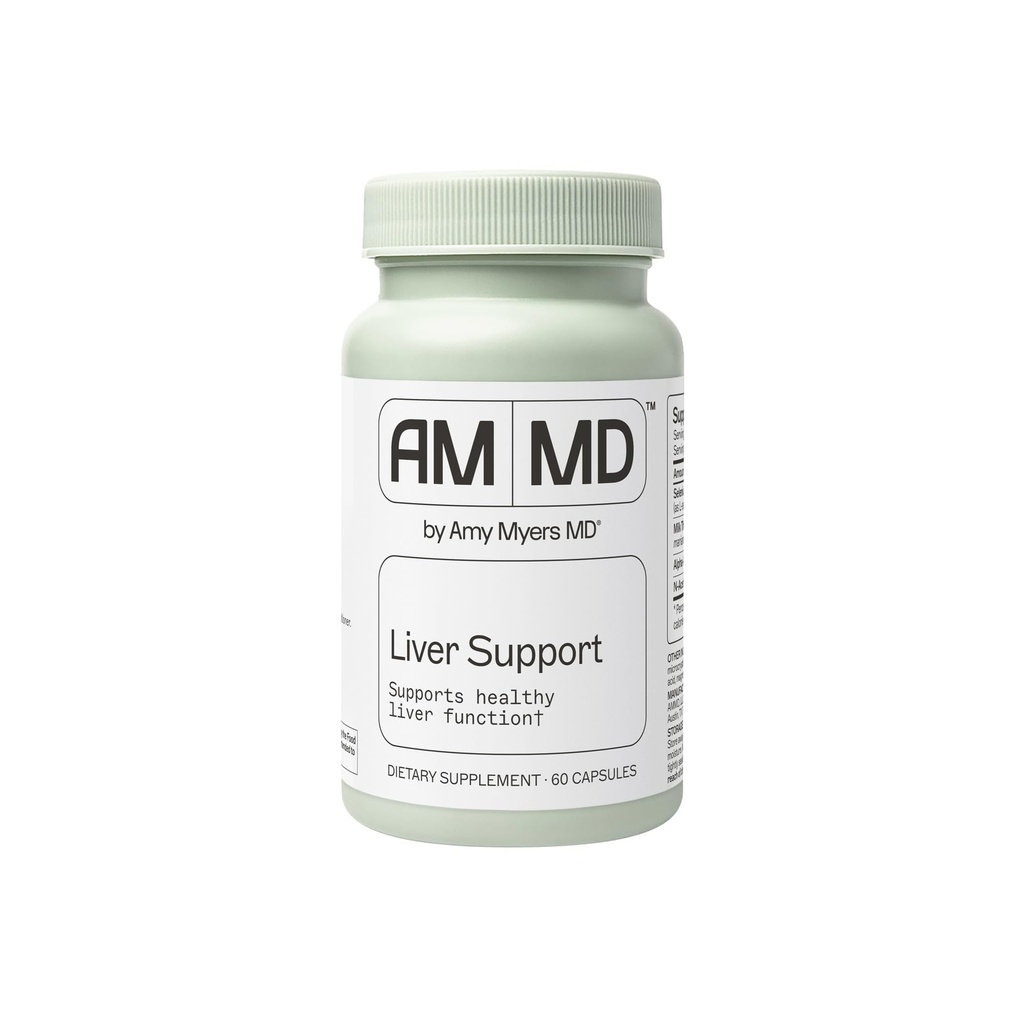 Amy Myers MD Liver Support - wspomaga zdrowe funkcjonowanie wątroby, detox Pathways & aktywność przeciwutleniająca - z Selenium, Ostrze Mleczne, Turmeric - 60 Kapsułki