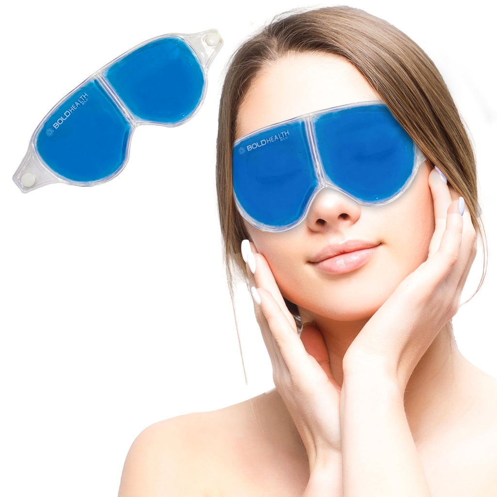 Cooling Eye Gel Mask for Dark Circles, Dry eyes ,Pain Relief, Redness,Eye Patches Cooling Gel Pads For Women & Men- Blue, One size