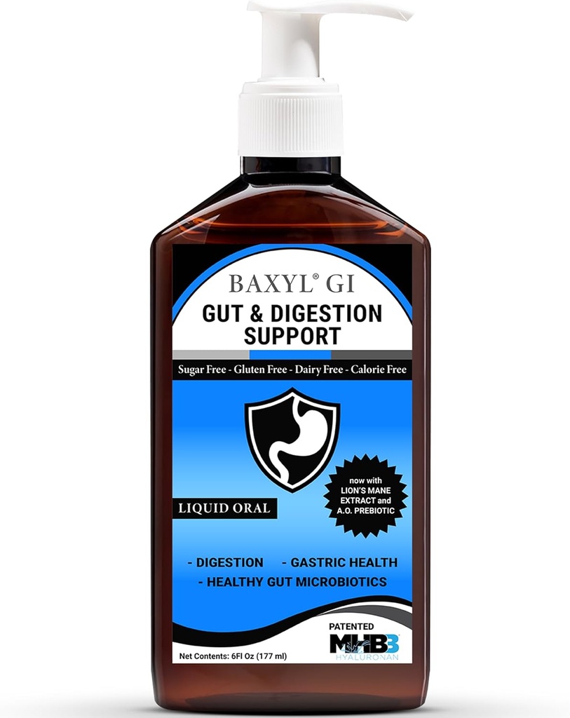 BAXYL ® GI - Trawienie, Pokarm i Relief żołądkowy - GERD (Acid Reflum), IBS, Crohn 's - (Opatentowana Formuła, Organic, Vegan, Made in USA)