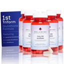 Reluminy L Glutation Supplement Complex - Reduced Glutathione 1000mg with Alpha Lipoic Acid & Rose HIPS Capsules for Nouried & Smoother Skin, 60 Caps x 5 Butelki