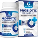 300 Miliard CFU Probiotyki, 12 Szczepów z 3 Prebiotyki Organiczne, Probiotyki dla kobiet i mężczyzn, Codzienne suplement do pokarmu, immunologiczne, Gut & Bloating Health, półki stabilne, Wegan, 60 Liczby