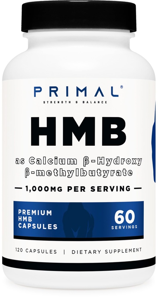 Pierwotny HMB (1000mg, 120 kapsułek) 124; Formuła atletyczna, bezglutenowa, Non-GMO, 60 Służenie
