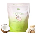 TRU Supplements Plant Based Protein Powder, BCAA, EAA, 20g Vegan Brown Rice & Pea Protein, 100 Calories, 27 Vitamin, No Artificial Flavors 25 Servings (Coconut Macaron)