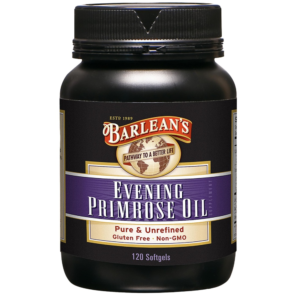 Wieczór Barlean 's Primrose Oil kapsułki, suplement GLA dla mężczyzn i kobiet, zdrowej skóry, wsparcia immunologicznego i siły kości 1300mg Softgels, 120 Hrabia