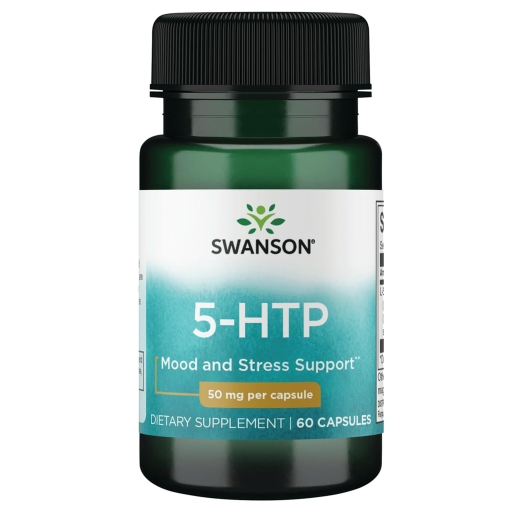 Swanson Premium Acid Amino 5- Htp - dodatkowa siła - 50 Miligramów 60 Kapsułek