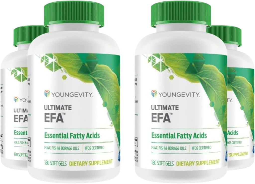 Youngevity Ultimate EFA - Organiczne Źródło Esential Fatty Acids 124; Omega 3, 6, & 9 Acids 124; Made from Borage, Flax & Fish Oil