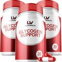 3 Pack - Glycogen Support, Glycogen Control Advanced Formula, Glycogen kapsułki, Glycogen Fix z potężnymi składnikami, 30 Kapsułki na butelkę przez 90 dni