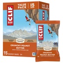 CLIF BAR - Bary z białkami energetycznymi - Chrupiące masło orzechowe - Wykonane z owsa organicznego - Bary energetyczne - Nie- GMO - (15 opakowań)