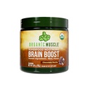 Organic Muscle Brain Boost Nootropics Mieszanka - Wegan & Organic Superfood suplementy zdrowia dla Focus, Pamięć & Wydajność z Ashwagandha, Ginkgo & Ginseng - Czekoladowy Flavor, 20 Sługi