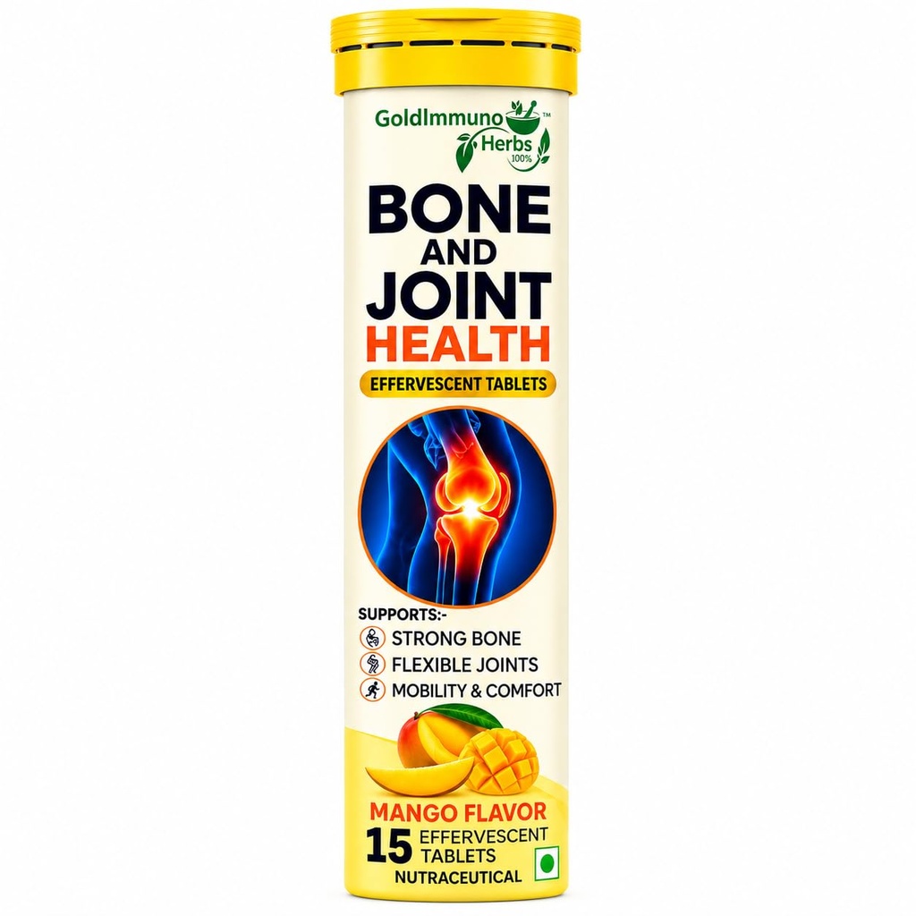 GoldImmuno Herbs Bone and Joint Health Effervescent Tablets, 15 Tabs
