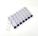Tygodniowy AM / PM Pill Box Przenośny recepta turystyczna i lecznicza Pill Case Organizator przez P & P Medical Surprigical (7- Day / 4- Times- A- Day) z usuwalnymi zespołami i Moisture- Proof Design