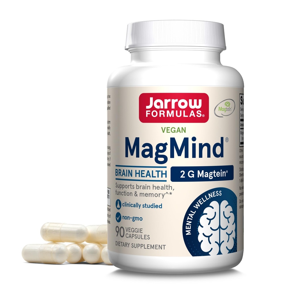Jarrow Fixas Alpha GPC 300mg Wspomaganie funkcji mózgu & MagMind Magnezu Brain Health kapsułki