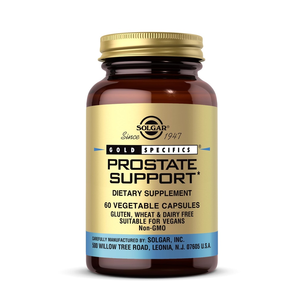 Solgar Prostate Support - 60 Kapsułki warzyw - Non-GMO, Wegan, Gluten Free & Dairy Free - 30 Służenia