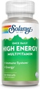 SOLARAY Raz dziennie wysokiej energii Multiwitamina dla kobiet i mężczyzn - Suplementy energii - Wsparcie immunologiczne w / Witamina C, A, D i E, Kompleks witaminy B, Minerały śladowe, 60- dniowa gwarancja, 30 Serv, 30 VegCaps