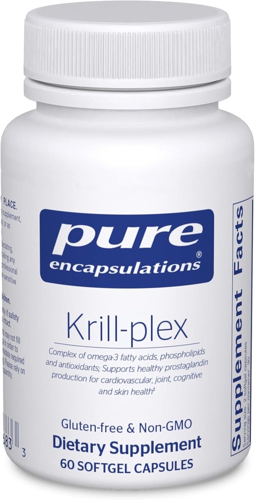 Pure Encapsulations Krill- Plex Xion124; Wsparcie Menstrual Comfort, Heart Health, Joint Support, Cognitive Function and Skin Health Xion124; 60 Softgel kapsułki