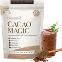 Filozofia Organic Cacao Magic Superfood Mieszanka - Proszek białkowy na bazie plantacji z surowym Cacao, Reishi Mushroom & Maca Root - Niesłodzony Wegan suplement czekoladowy, 32 Służenie