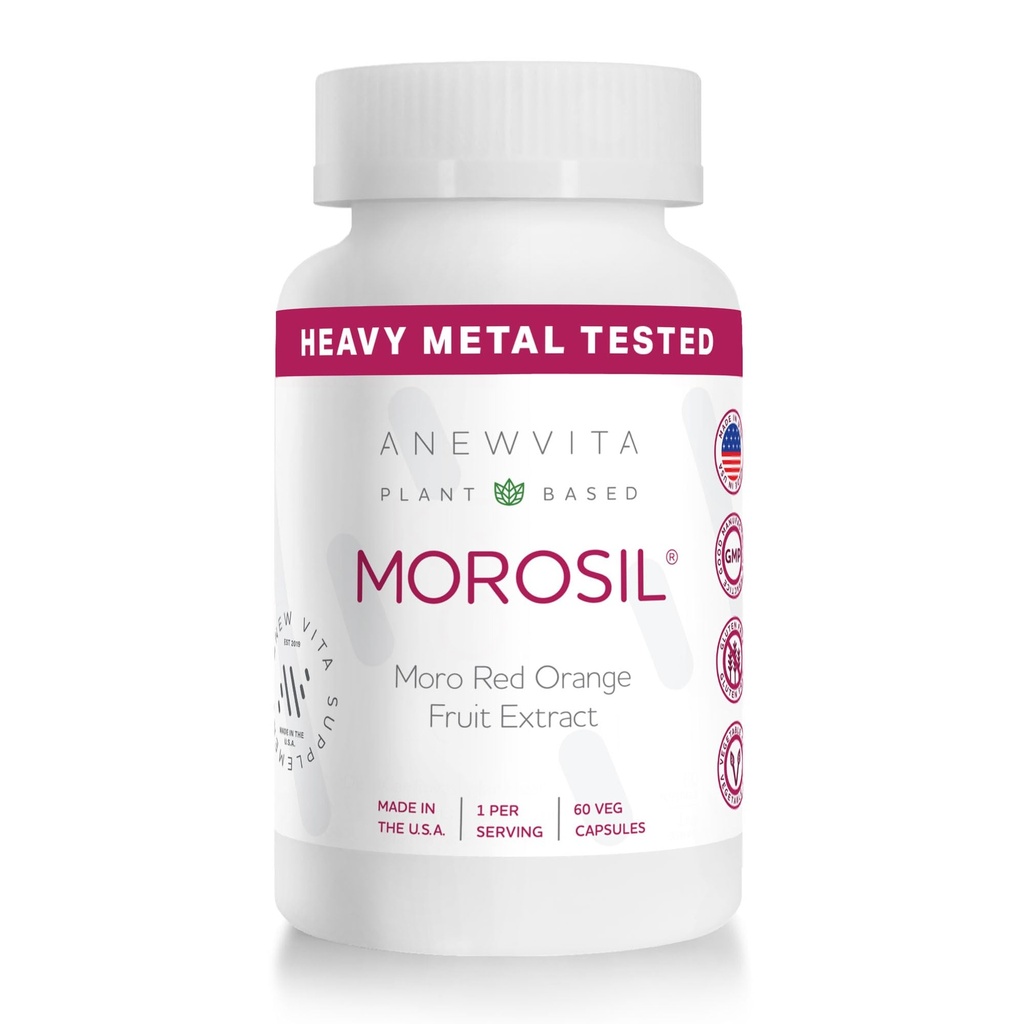 Nowy Vitavior Morosil: przeciwutleniacz i suplement diety dla mężczyzn i kobiet 124; Wellness & Vitality 124; Moro Red Orange 124; Non-GMO, Gluten Free, 60 Kapsułki roślinne 124; Made in USA