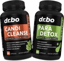 Candi Cleanse & Intestine Detox Supplement Supplement Pills - Extra Siła Probiotic Cleanser z Instinal Flora Gut Support - Natural Oral Herbal Oregano, Kwas kaprylowy, Wormwood & Black Walnut