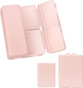 FYY 2 szt. Codzienne Pill Organizator, 7 Komory Przenośne Pill Case Travel Pill Organizator, [Składany projekt] Pill Box for Purse Pocket to Hold Vitamin, Cod Liver Oil, Suplementy i Medicination- Pink