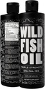 Wild Foods Liquid Omega 3 Fish Oil Supplement, Lemon, 16 oz (2 pk) < 124; Wild Caught, Burless, Odorless, Non-GMO, Gluten Free < 124; DPA, DHA, EPA Triple Strength Omega-3 Nutrition for Women & Men