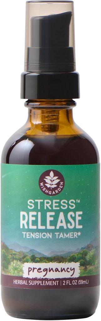 Zioła WishGarden Stress Release for Beast - Natural Herbal Stress Relief Supplement z Lemon Balm & Rumianek, Wsparcie nadnerczy dla ciąży i Poppartum Promotes Relaxation and Calm, 2oz