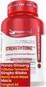 Herbtonics Testosteron Suplement wsparcia dla mężczyzn - Koreański Panax Ginseng & Tribulus Terrestris - Pomaga zdrowej energii, Siła & Stamina - 60 Kapsułki wegańskie