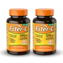 American Health Ester-C 500 mg z Citrus Bioflavonoids - 120 Kapsułek (Opakowanie 2) - 24- Godzina immunologicznego wsparcia - Non-GMO, Gluten Free - 120 Łączne służby