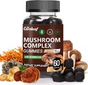 9 w 1 Grzyb Gummies z grzywą lwa na uzupełnienie ostrości i suplementy energii do wsparcia układu immunologicznego De- Stress Boost Mood & Energy 60 Hrabia Kombucha Flavor