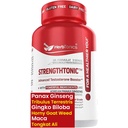 Herbtonics Testosteron Suplement wsparcia dla mężczyzn - Koreański Panax Ginseng & Tribulus Terrestris - Pomaga zdrowej energii, Siła & Stamina - 60 Kapsułki wegańskie