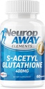 NeuropAWAY Elements S- Acetyl- glutation 400mg Acid Resistant Kapsułki 60ct (60 400mg kapsułki na butelkę) 3. strona Tested Made in a cGMP Facility
