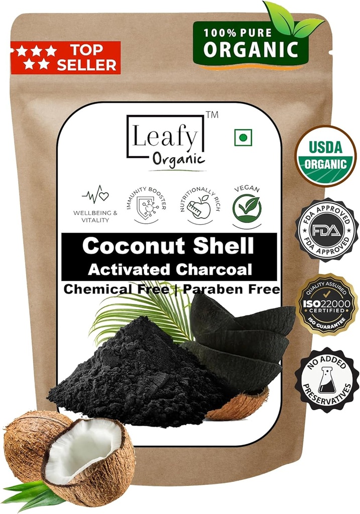Proszek węglowy aktywowany kokosem - 1 lb / 16 Oz - Zęby białkowe, odmładza skórę i włosy, wspomaga lepsze spożywanie