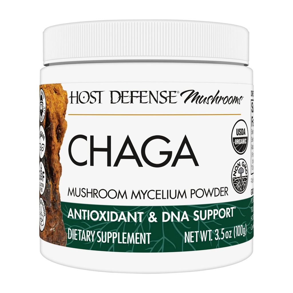 Proszek Chaga Defense - Suplement do układu immunologicznego - Proszek Chaga Mushroom dla wsparcia aktywności przeciwutleniającej - Suplement diety Mushroom - 3.5 oz (66 Słupki) *