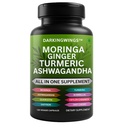 Kurkumina kurkumina Moringa Suplement Ginger Boswellia Saffron - Wspólne dodatki wsparcia dla kobiet i mężczyzn z Ceylon Cynamon, Tart Cherry, Quercetin Czosnek Nettle Holy Basil - 120 Hrabia