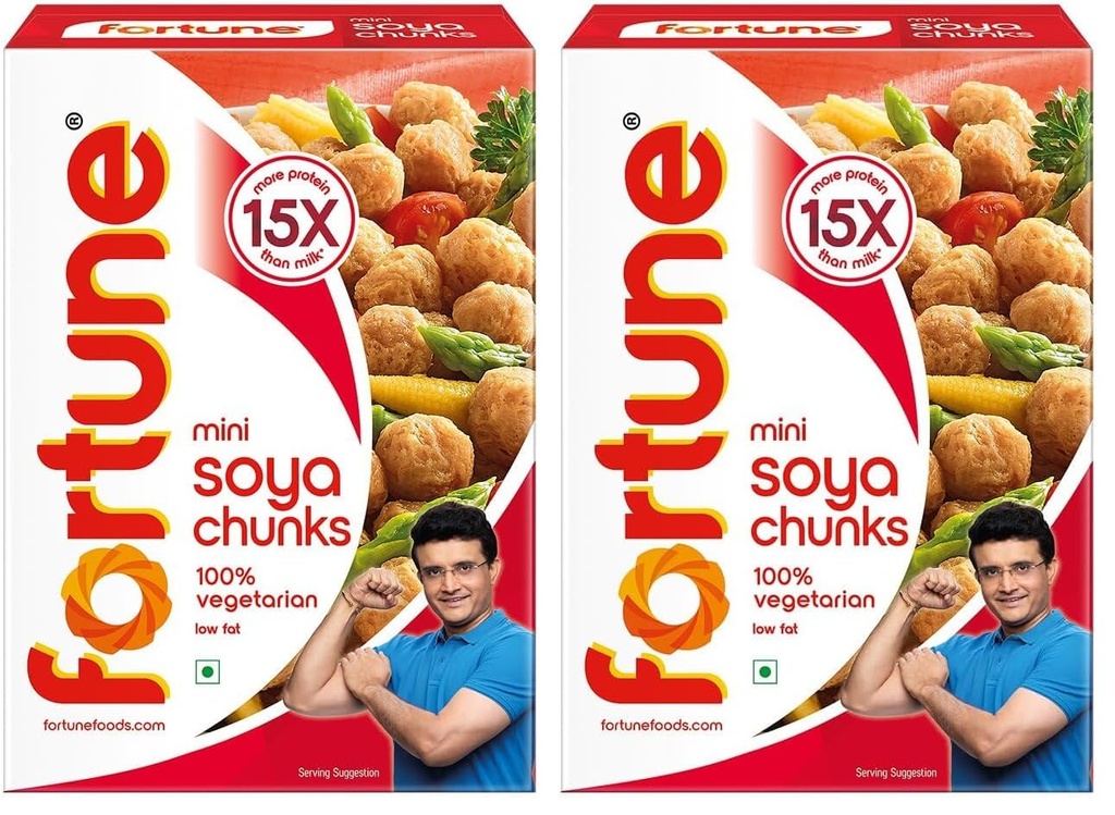 Fortune Mini Chunks, 200 Grams / 225g (Weight may vary) (Pack of 2)