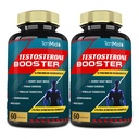 2 Opakowania 60kapsli suplementów testosteronu Booster dla mężczyzn, odpowiednik 10000mg - Natural Stamina, Endurance & Siła Suplement - Muscle Building Growth, Zwiększenie wydajności, Energia