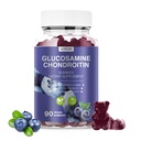 Glukozamina Gummies Chondroitin - 3000MG Dodatkowa siła Joint Support Supplement with MSM & Elderberry, Elastyczność, Gummy przeciwutleniające immunologiczne dla dorosłych, Mężczyźni & Kobiety 90 Gummies Blueberry