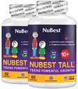NuBest Tall 10 + - Advanced Bone Strength Formula - Wspiera odporność, zdrowy rozwój & optymalne Wellness - dla dzieci (10 +) & Nastolatków, którzy piją mleko codziennie - Pack 2