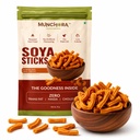 Munchora Soya Sticks – Roasted Healthy Snack | Soybean, Rice, Urad & Tapioca Crunchy Sticks | High Fibre Protein Snack | Zero Trans Fat, No Maida, No Cholesterol | 45g × 4 Packs