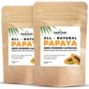 Kapsułki z proszku papaja - Potężny Papain Suplement z witamin A, C, E & Enzymy do trawienia & Gut Zdrowie - 360mg / Podawanie - 60 Kapsułek wegańskich na opakowanie (Opakowanie 2, 60- 120 Day Supply)