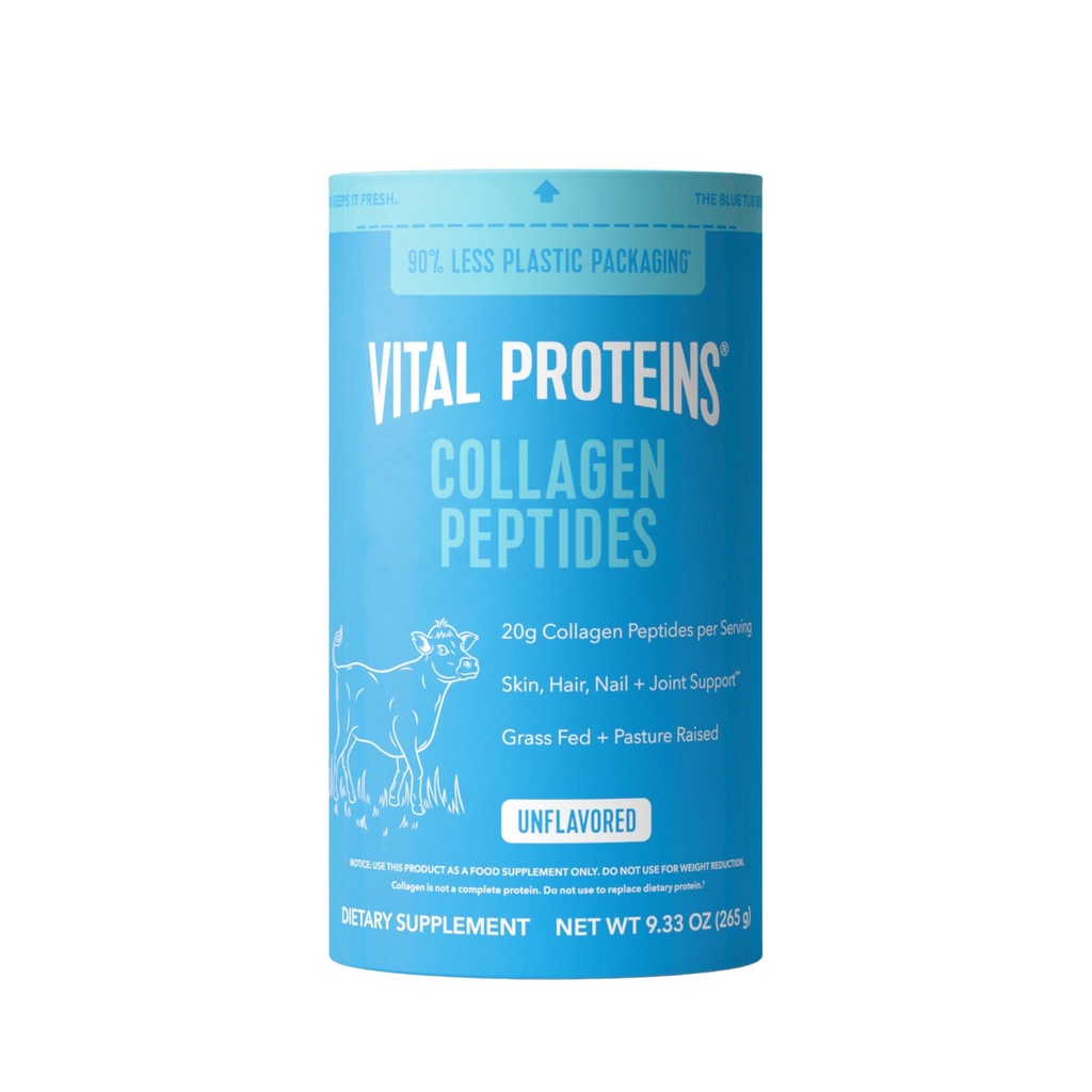 Vital Proteins Collagen Peptydes Powder - Wspiera włosy, paznokcie, skórę, kości i stawów Zdrowie, Unflavored, Białko kolagenu 9.33 OZ