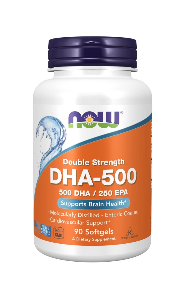 DHA- 500, 90 Softgels by Now Foods (Opakowanie po 2)