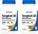 Nutricost Tongkat Ali 1,000mg, 60 Caps (2 butelki) - 30 Servings Per Bottle, Veggie Caps, Non-GMO, Gluten Free