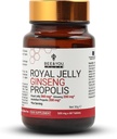 Bee and You Royal Jelly with Ginseng Tablet, Ekstrakt Propolis, 60ct, 100% Natural Superfood, Ultra Pure, Suplement immunologiczny, Przeciwutleniacze, Keto, Paleo, Gluten- Free