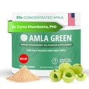 Amla proszek i bezkofeinowa zielona herbata Superfood Supplement, 20x Ultra koncentrat Amla, wsparcie przeciwutleniacze, Made with Oolong Tea i indyjskie Gooseberries, Organic, Wegan, Decaf, 30 Służenie