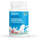 Milkaid Lactase Enzyme Chewable Tablets for Lactose Intolerantion Relief Relief 124; Zapobiega ganiu Gazowi, Bloating & Biegunka 124; Szybkie działanie Dairy Digestive Supplement (120 Tablets, Mint)