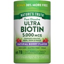 Nature 's Truth Biotin 5000mcg < 124; 78 Fast Disolve Tablets < 124; Natural Berry Flavor < 124; Vegan, Non-GMO, Gluten Free