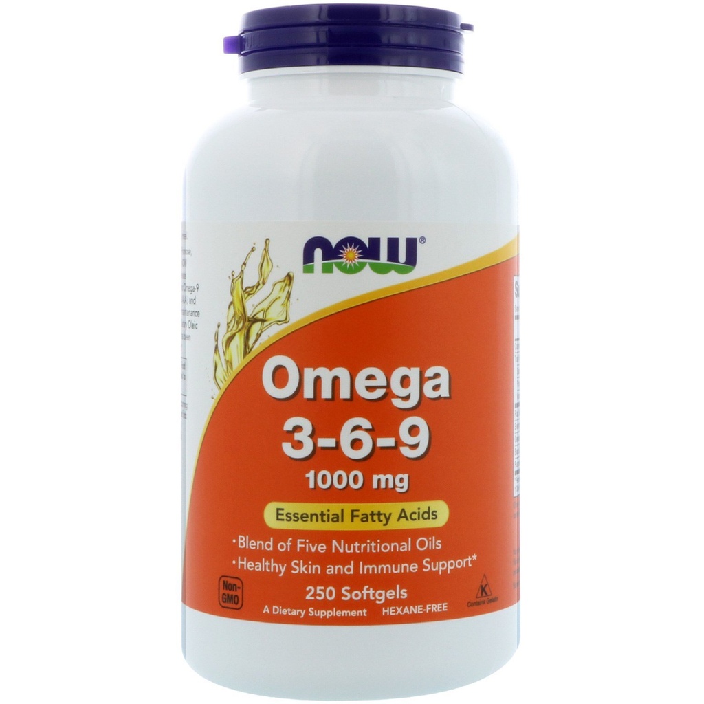Teraz żywność 2 Pack Omega 3- 6- 9, 1000 mg, 250 Softgels