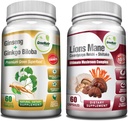 GreeNatr Mushroom Supplement, 10- in-1 Mieszanka z Lions Mane, Cordyceps, Shiitake, Chaga, Turcja Ogon, W połączeniu z naszą energią i mózgu Focus Natural Booster Ginseng Root i Ginkgo Biloba